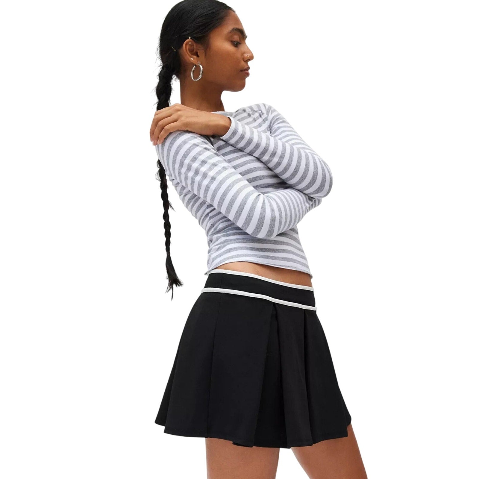 Urban Outfitters UO Athletic Pleated Mini Skirt Large Preppy Y2K Flirty Academia