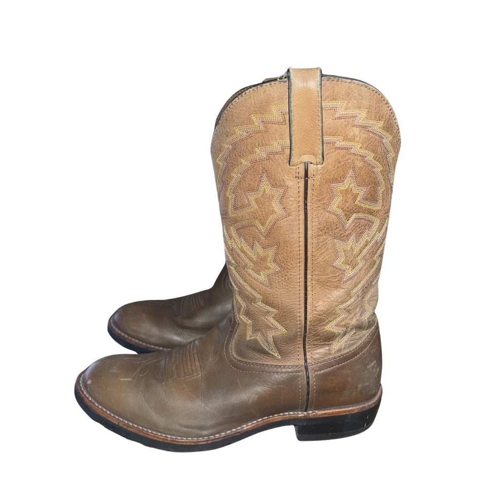 Durango Leather Western Cowboy Two Toned Boots Size 10 Rebel Rodeo Rancher