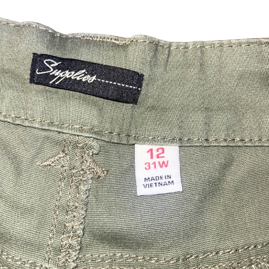 Supplies Chino Shorts Green Size 12 Outdoors Hiking Streetwear Casual Y2K