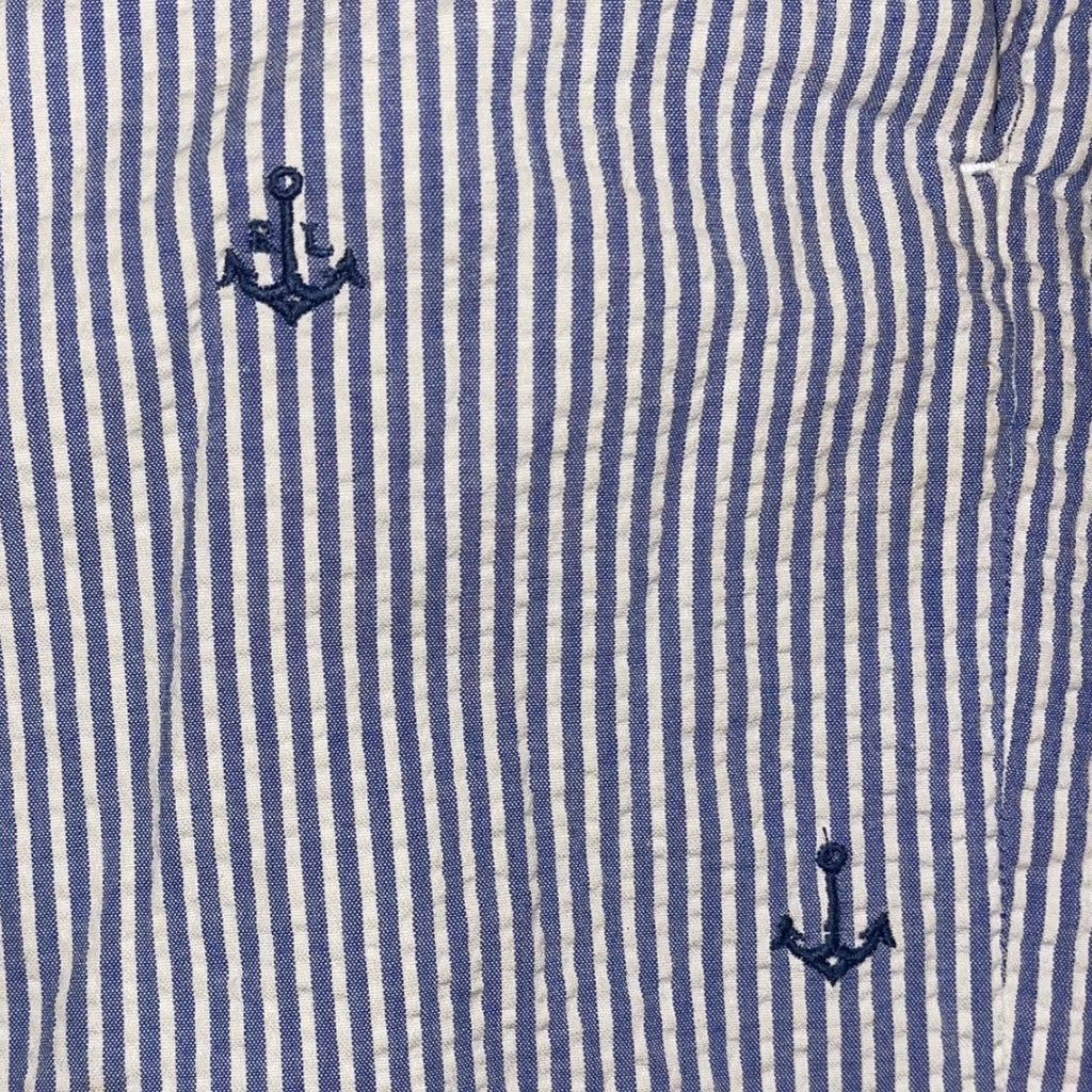POLO Ralph Lauren Anchor Blue Striped Short Size 40 Stretch Classic Fit Nautical