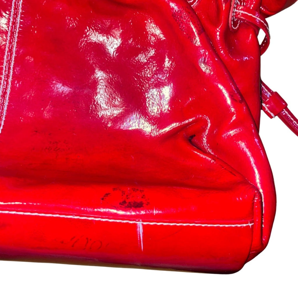Dooney & Bourke Vintage Red Patent Leather Hayden Shoulder Handbag Purse