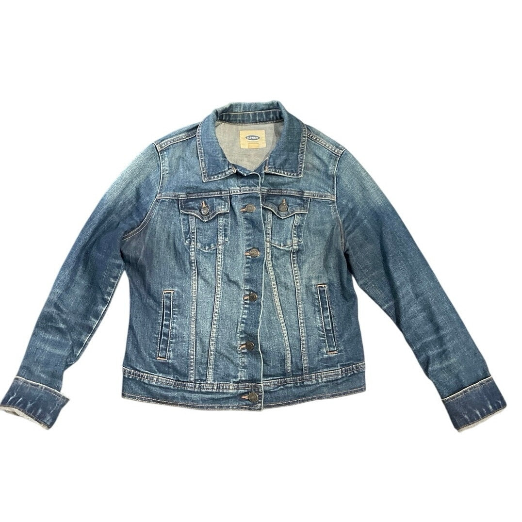 Old Navy Medium Wash Denim Trucker Jacket Size Medium Streetwear Classiccore