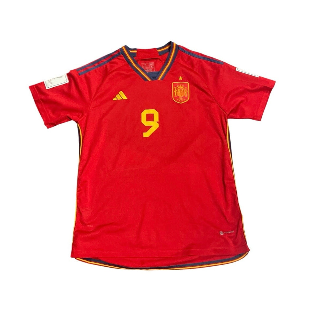 Adidas Spain National Team Gavi #9 Fifa World Cup 2022 Soccer Jersey XL Sports