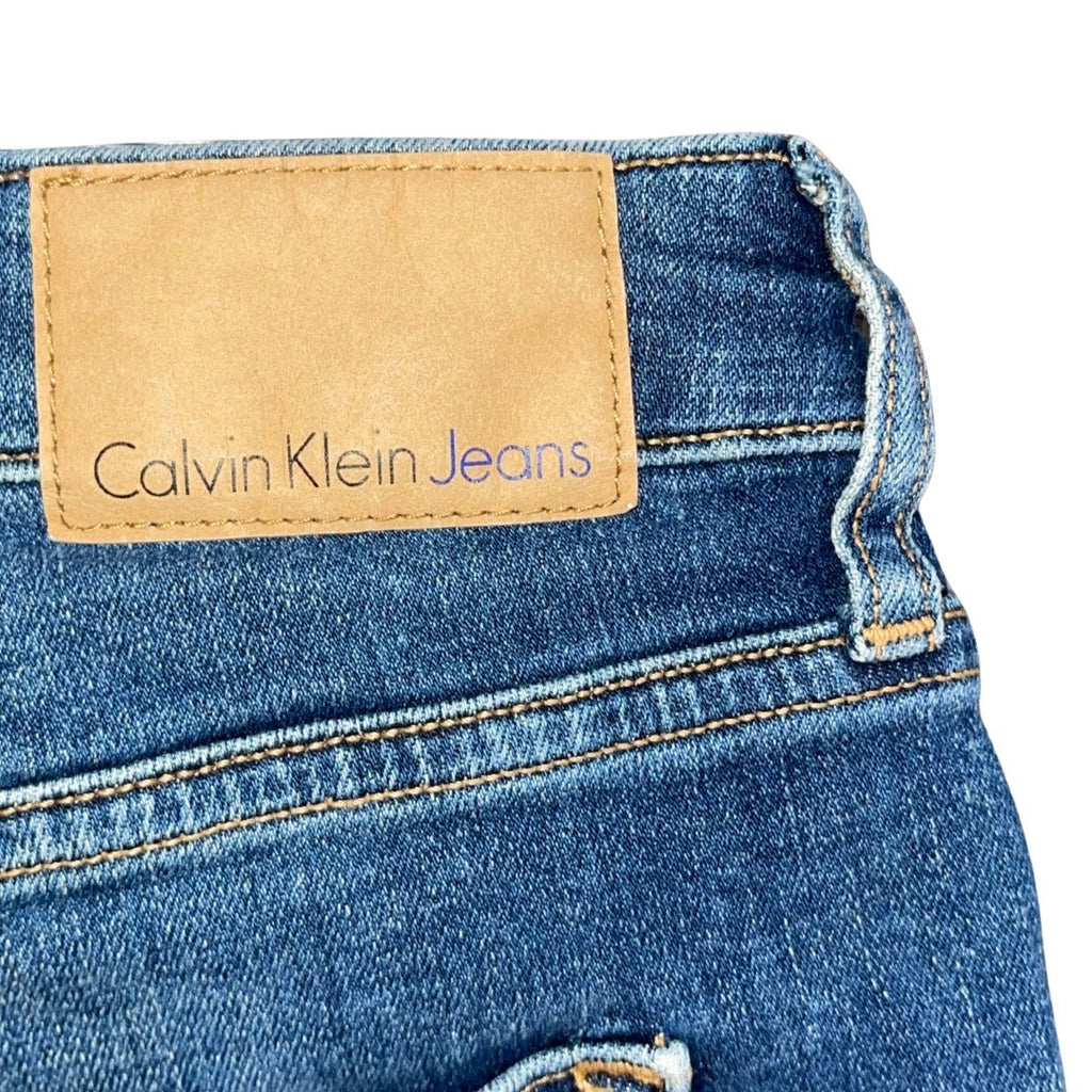 Calvin Klein Jeans Denim Bermuda Shorts Cuffed Hem Size 29 Stretch Streetwear