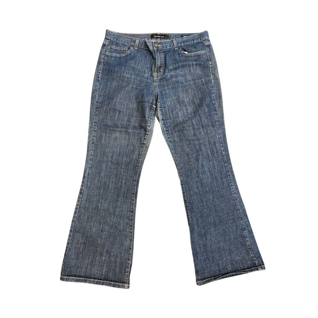 Calvin Klein Jeans Flare Fit Bootcut Plus Size 16 Denim Cotton Casual Western