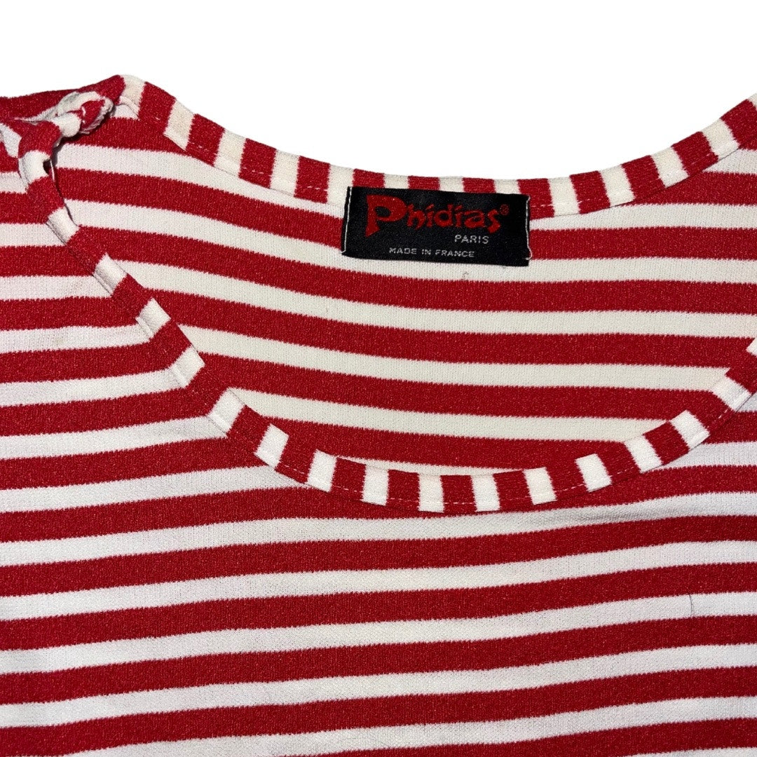 Phidias Paris Striped Sleeveless Blouse Top
