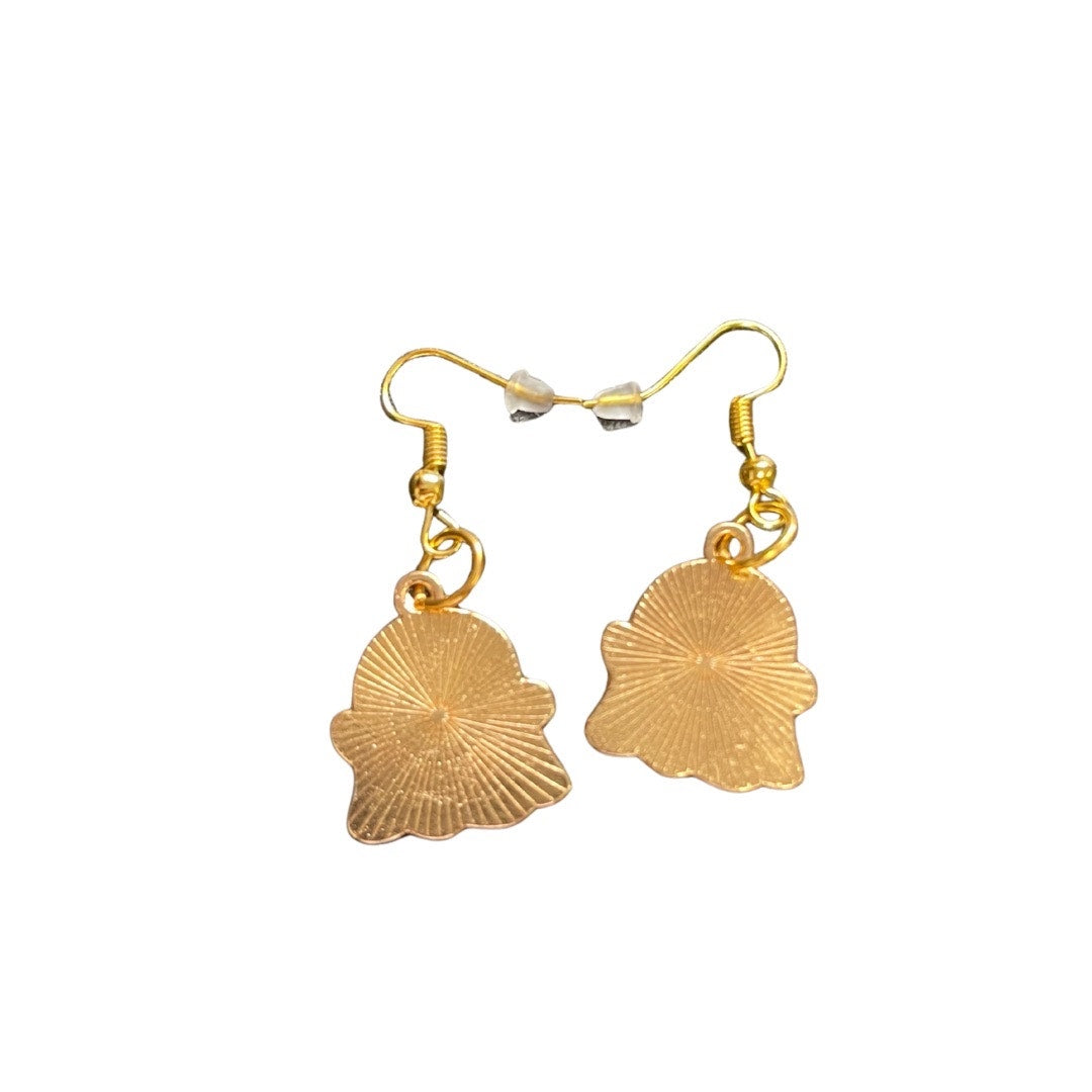 Pink ghost earrings