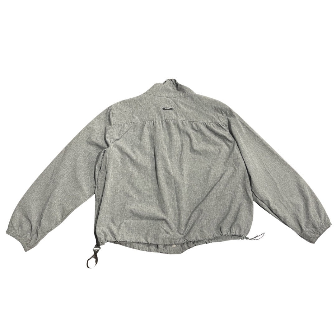 Calvin Klein Lightweight Windbreaker Button Drawstring Jacket Athletic Chic