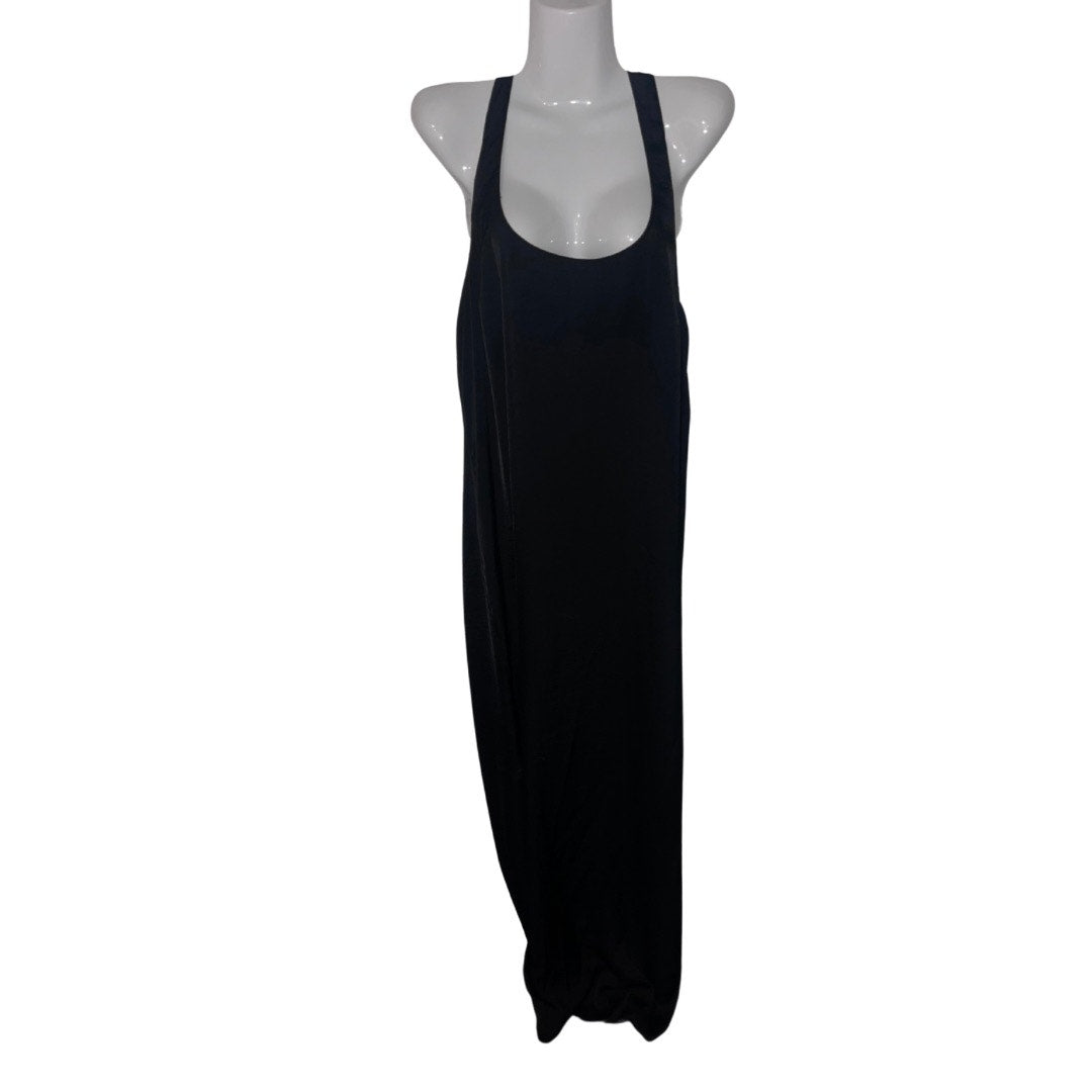 BCBGMAXAZRIA Black sleeveless with razor back knot sheath dress size M vacation