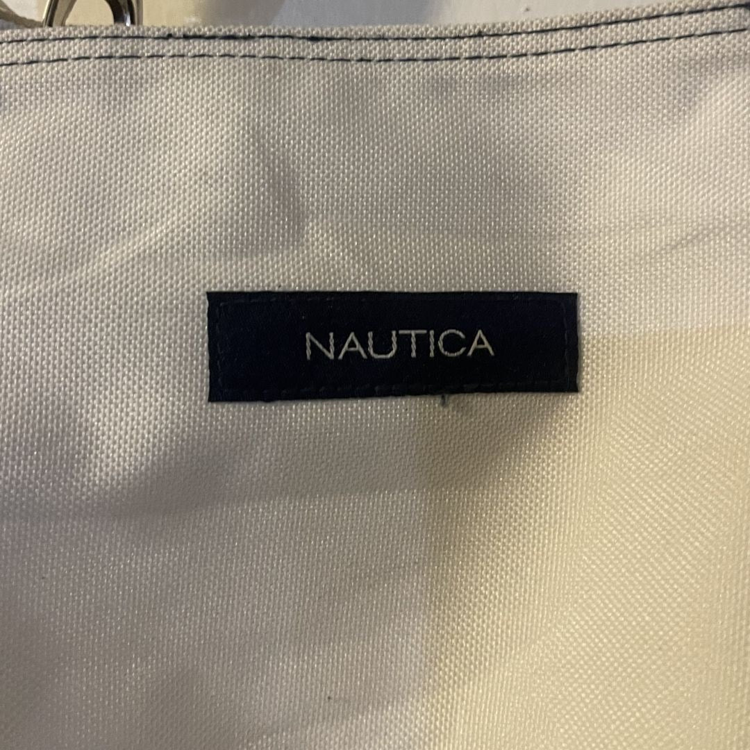 Nautica Voyage Canvas Tote Bag Shoulder Handbag Beach Weekender Cruise Coastal