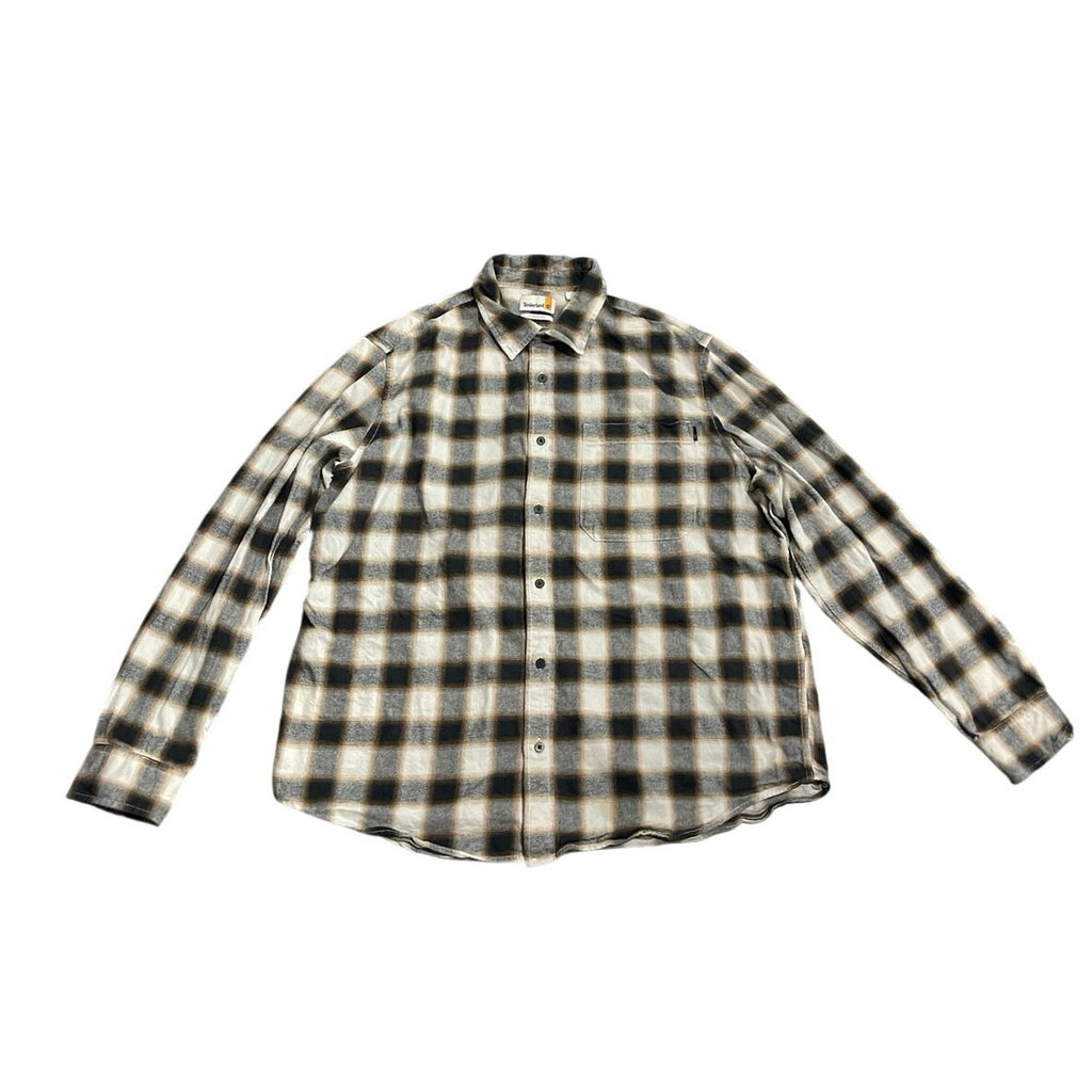 Timberland Regular Fit Plaid Flannel Long Sleeve Shirt XXL Gorpcore Streetwear