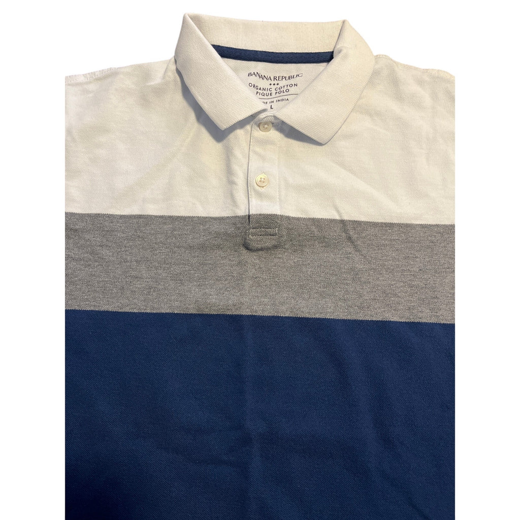 Banana republic button up collar polo short sleeve shirt Size Large