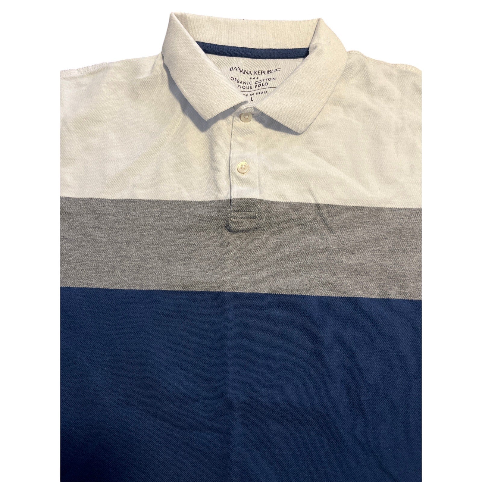 Banana republic button up collar polo short sleeve shirt Size Large