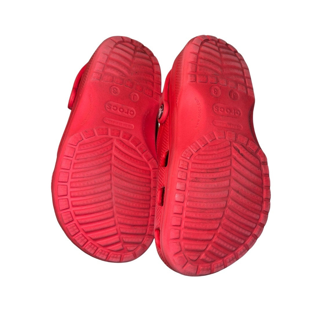 CROCS Classics Kids Shoes Red Pepper Size 3