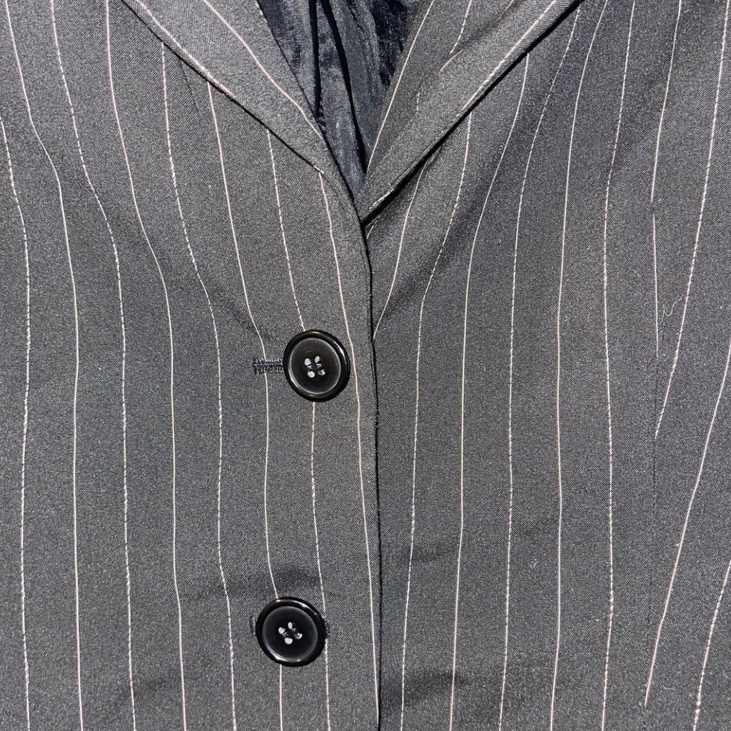 I.N.C International Concepts Pinstripe Blazer Size 2 Vintage 90s Preppy Chic