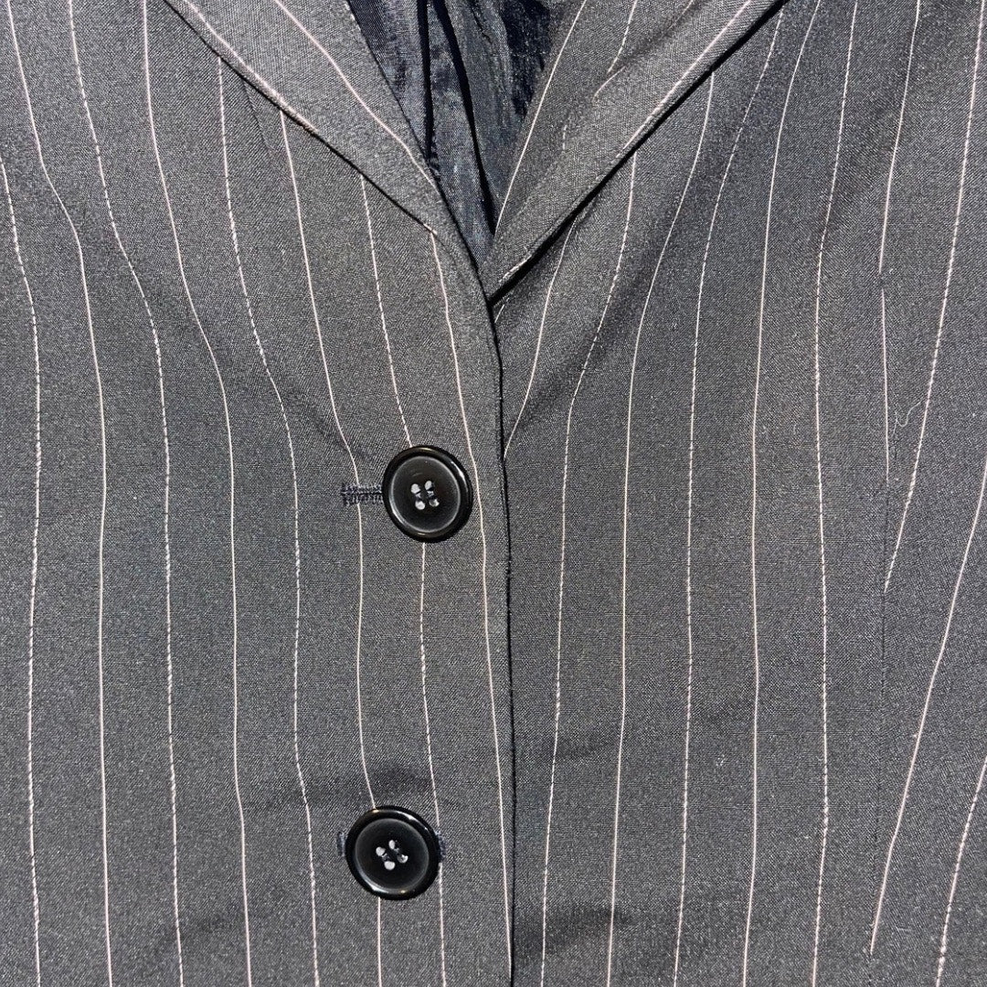 I.N.C International Concepts Pinstripe Blazer Size 2 Vintage 90s Preppy Chic