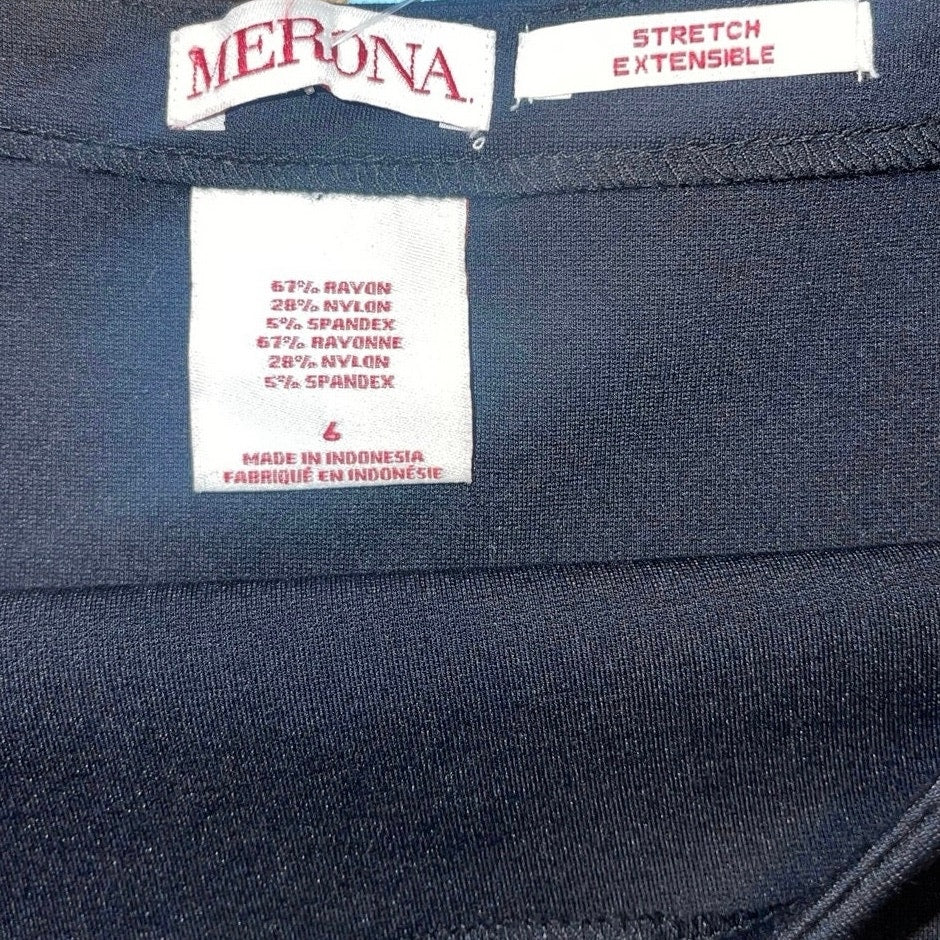 Merona Pleated Black Stretched Mini Skirt Size 6