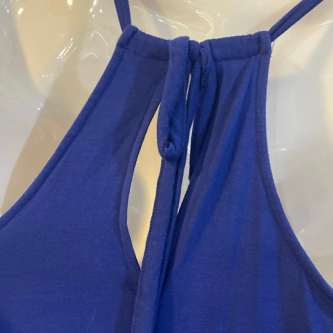 Old Navy Sleeveless Jersey Royal Blue Maxi Dress SZ S Flowing Summer Wear Resort