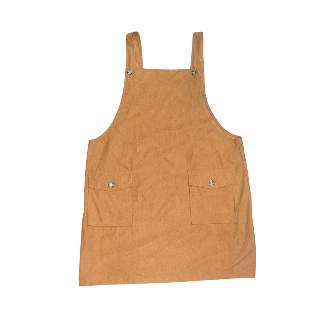 Haute Fox Brown Corduroy Overall Dress Plus Size 3X Preppy Academia School Girl