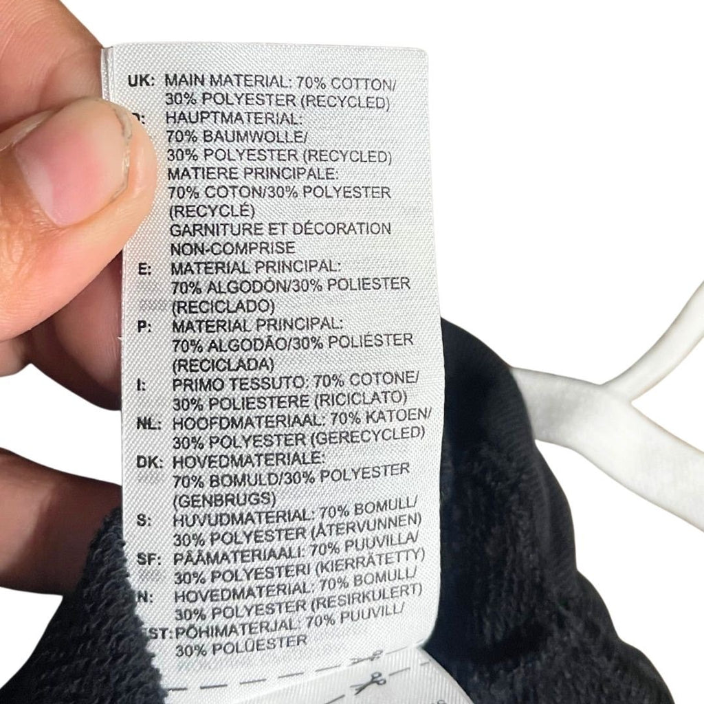 Adidas Crewneck Sweatshirt Black Three Stripes Medium Sports Athletic-leisure