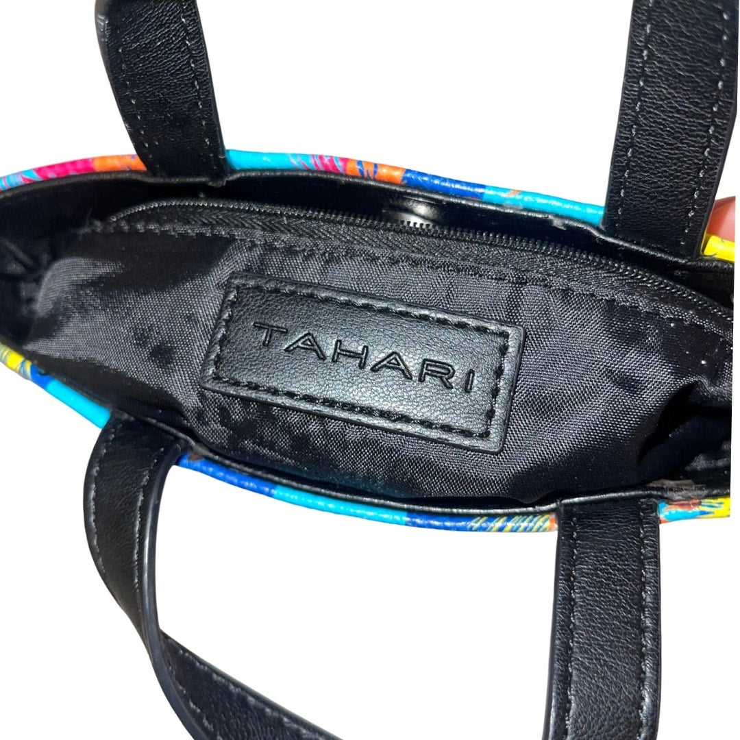 Tahari Small Crossbody Multi Palm Print purse Handbag