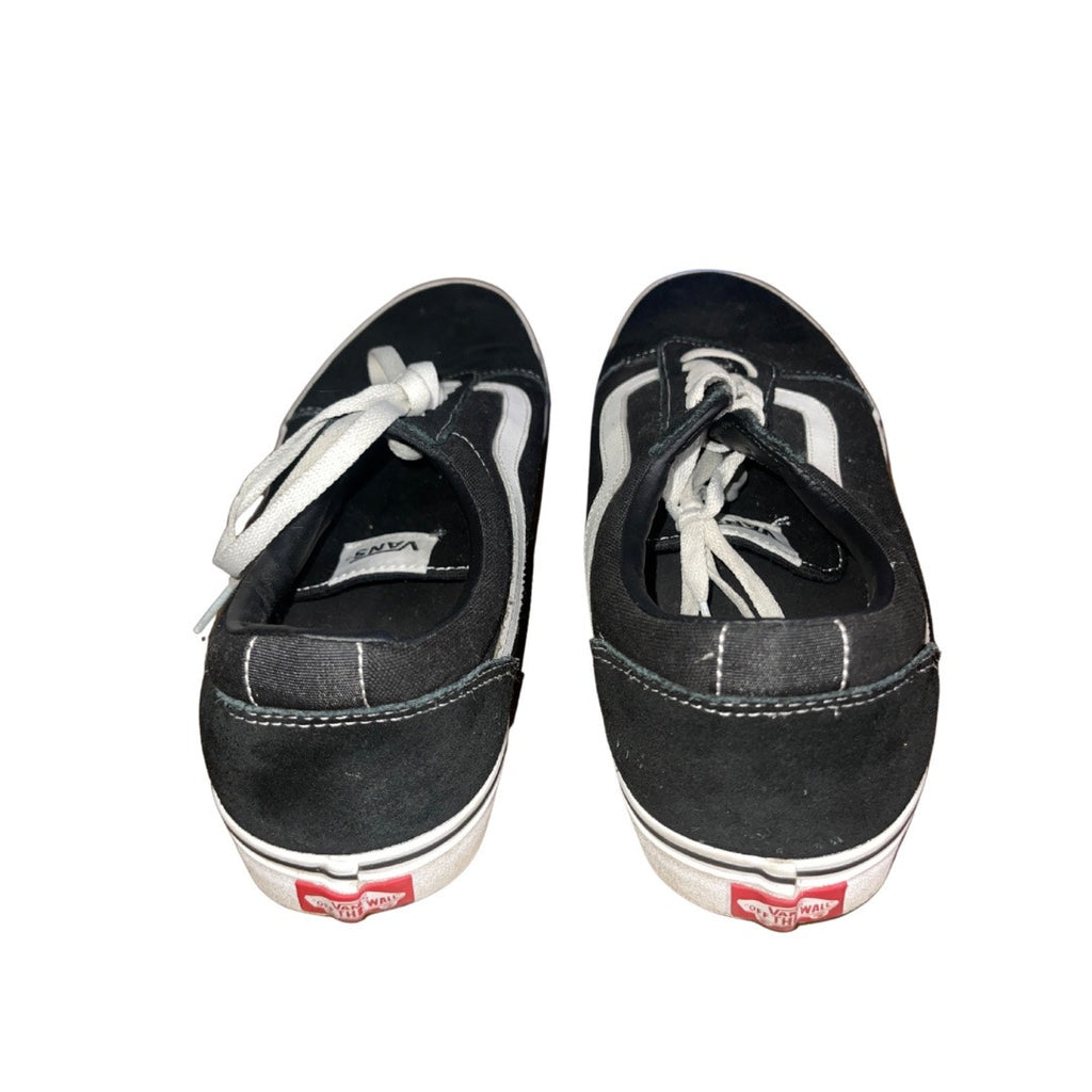 Vans Ward Men Size 13 Black White Stripe Skateboard Shoe Suede Canvas