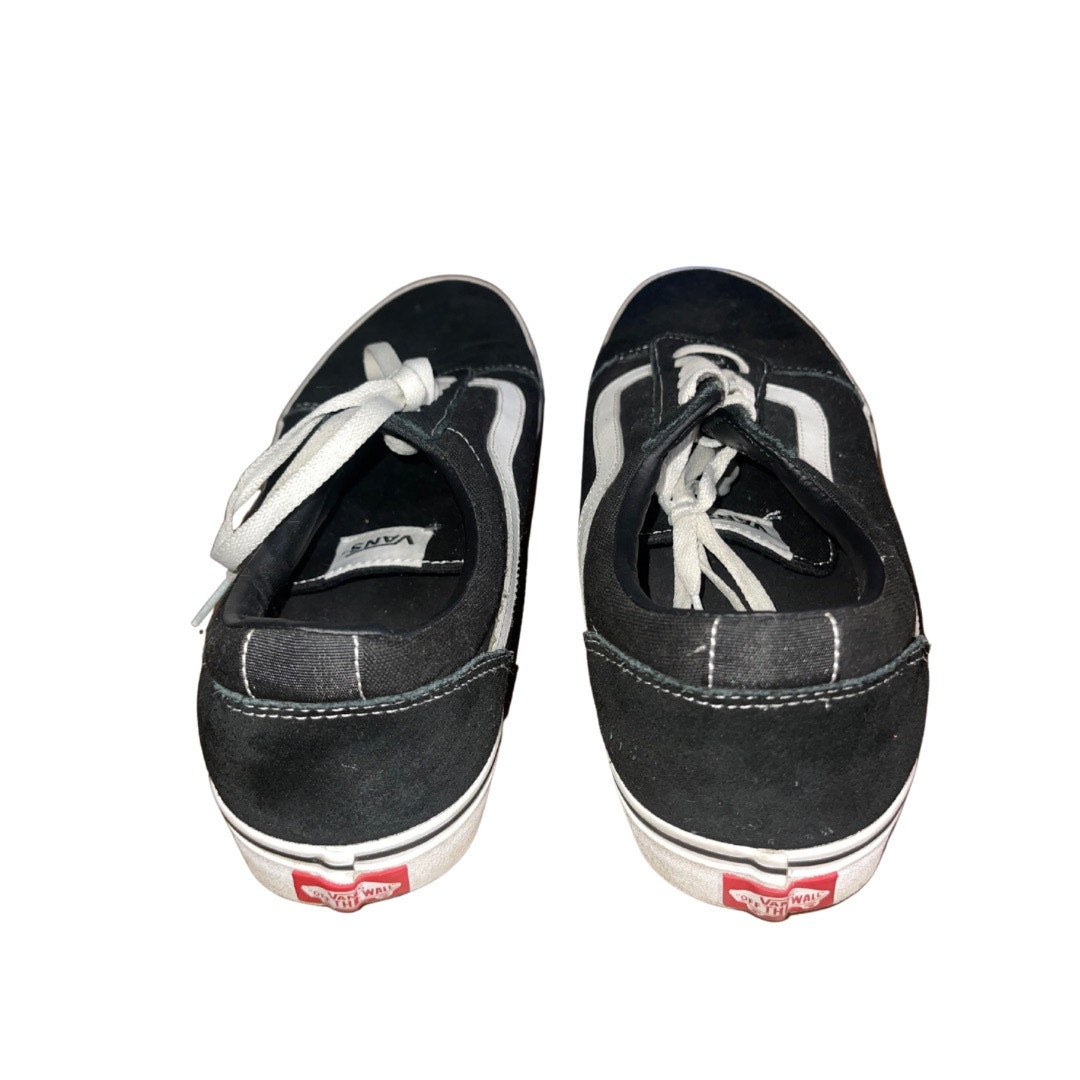 Vans Ward Men Size 13 Black White Stripe Skateboard Shoe Suede Canvas