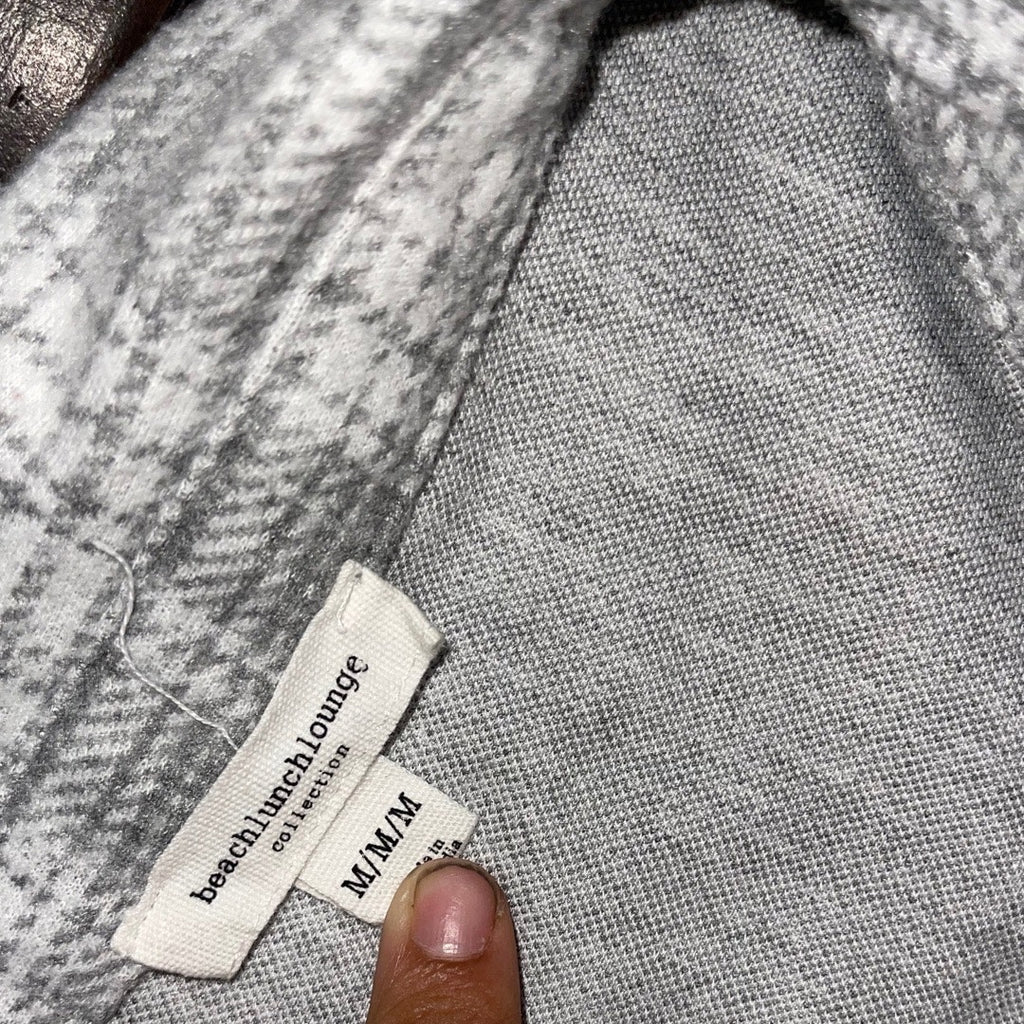 Beachlunchlounge Women Sally Shacket Plaid Long Sleeve Size Medium Flannel