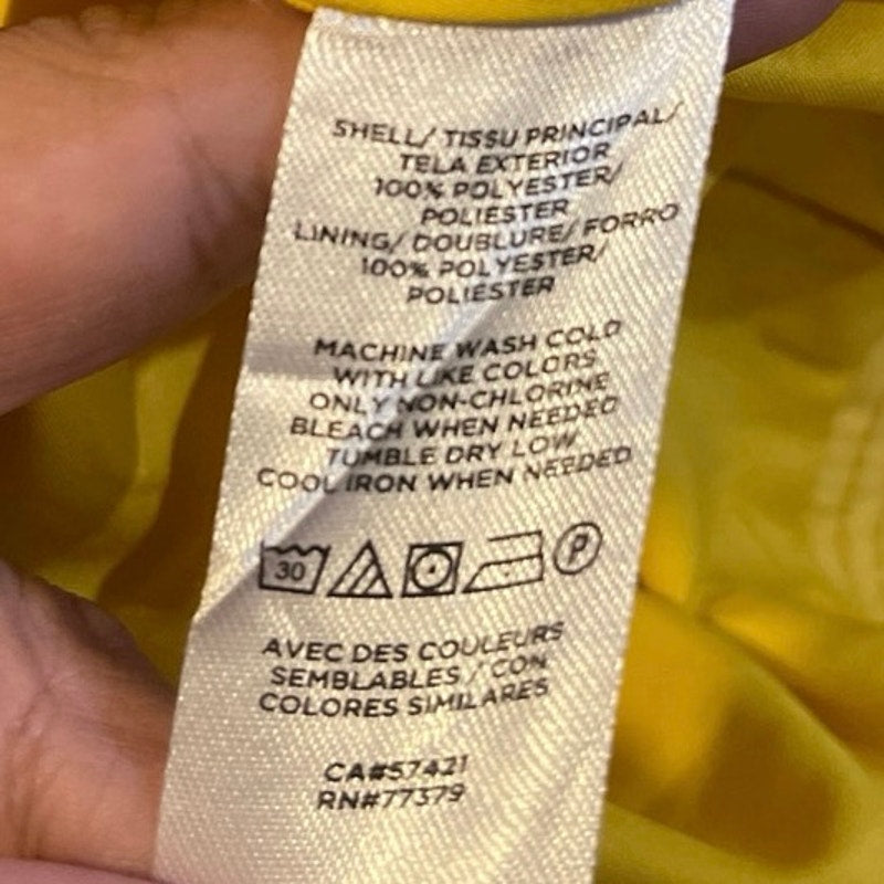 Ann Taylor Bright Yellow Daffodil Pleated Maxi Skirt Side Slits SZ 6 Flowy Drape