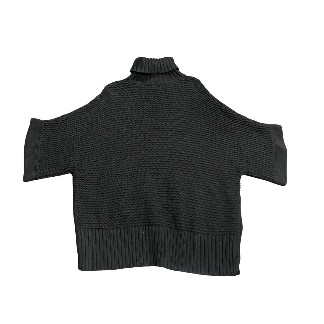 J. Crew Cotton Merino Wool Blend Turtleneck Knit Poncho Sweater Size Large Tunic