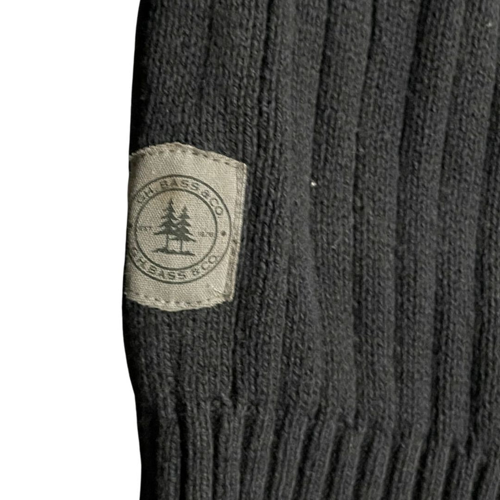 GH Bass & Co Pullover Ribbed Knit Sweater Sherpa Lined Mock Neck Size Large