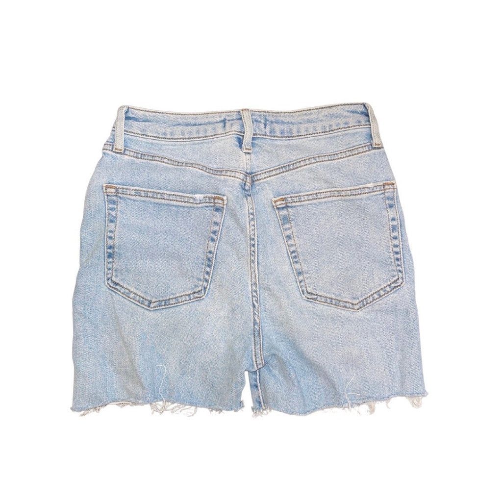Forever 21 Distressed Cutoff Frayed Hem Denim Shorts Size 26 Jeans Y2K Lightwash