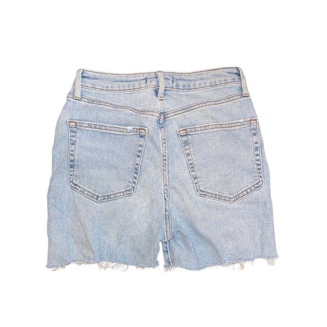 Forever 21 Distressed Cutoff Frayed Hem Denim Shorts Size 26 Jeans Y2K Lightwash
