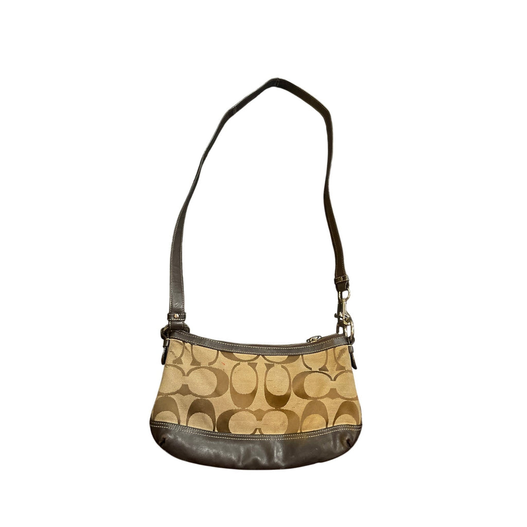 Coach Park Signature East West Duffle Canvas Brown Monogram Shoulder Bag Y2K