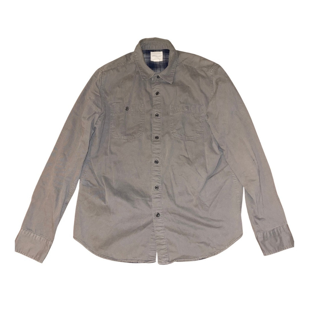 American Eagle AE Textured Long Sleeve Lined Flannel Shirt Size Large Shacket