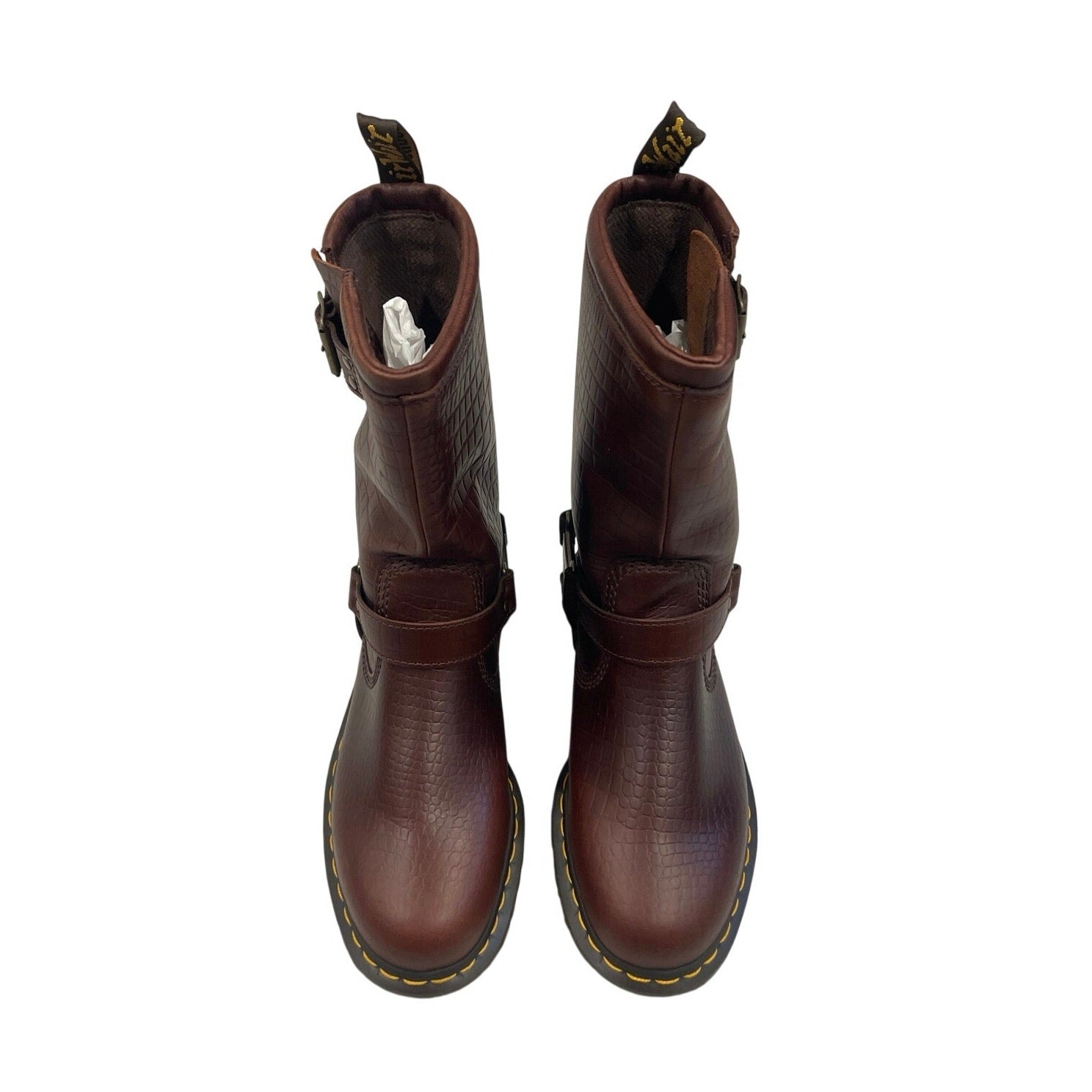 Dr. Martens Airwalk Anistone Hi Reptile Brown Leather Pull on Boots 7 Punk NWB