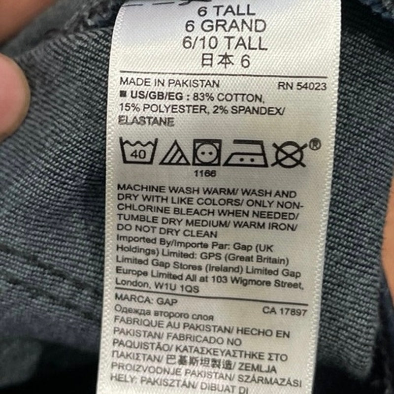 Gap Denim Jegging Indigo Blue High Rise Pants SZ 28 Tall Ankle Tied Bow