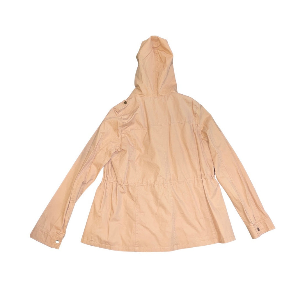 Forever 21 Mauve Hooded Jacket Trench Coat Plus Size 1X Fall Winter Utility NWT