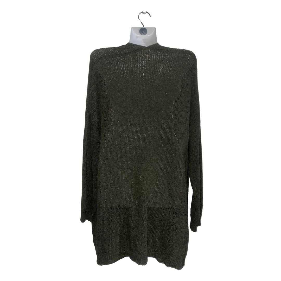 Mossimo Supply Co Open Front Knit Green Cardigan Size Medium Casual Comfort