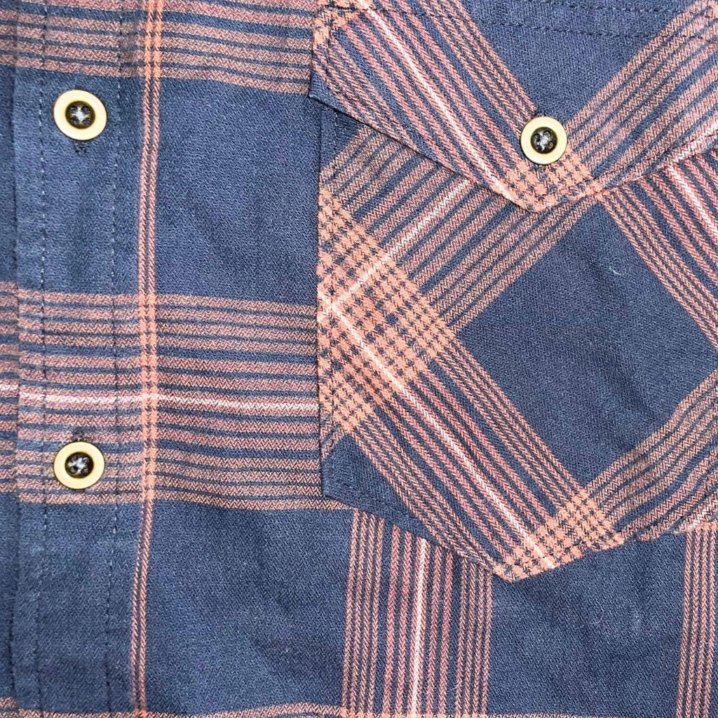 Wrangler Mens Long Sleeve Western Flannel Button up Shirt SZ Large Cowboy Rodeo