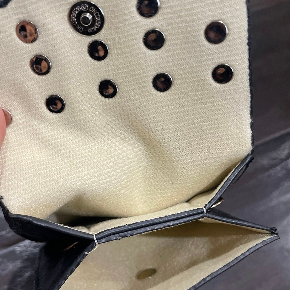 Frida Kahlo Studded Flap Small Cell Phone Tech Pouch Bag Wallet Artisanal