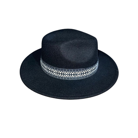 Boho Style Belted Felt Unisex Hat Small Brim adjustable inner string NWT