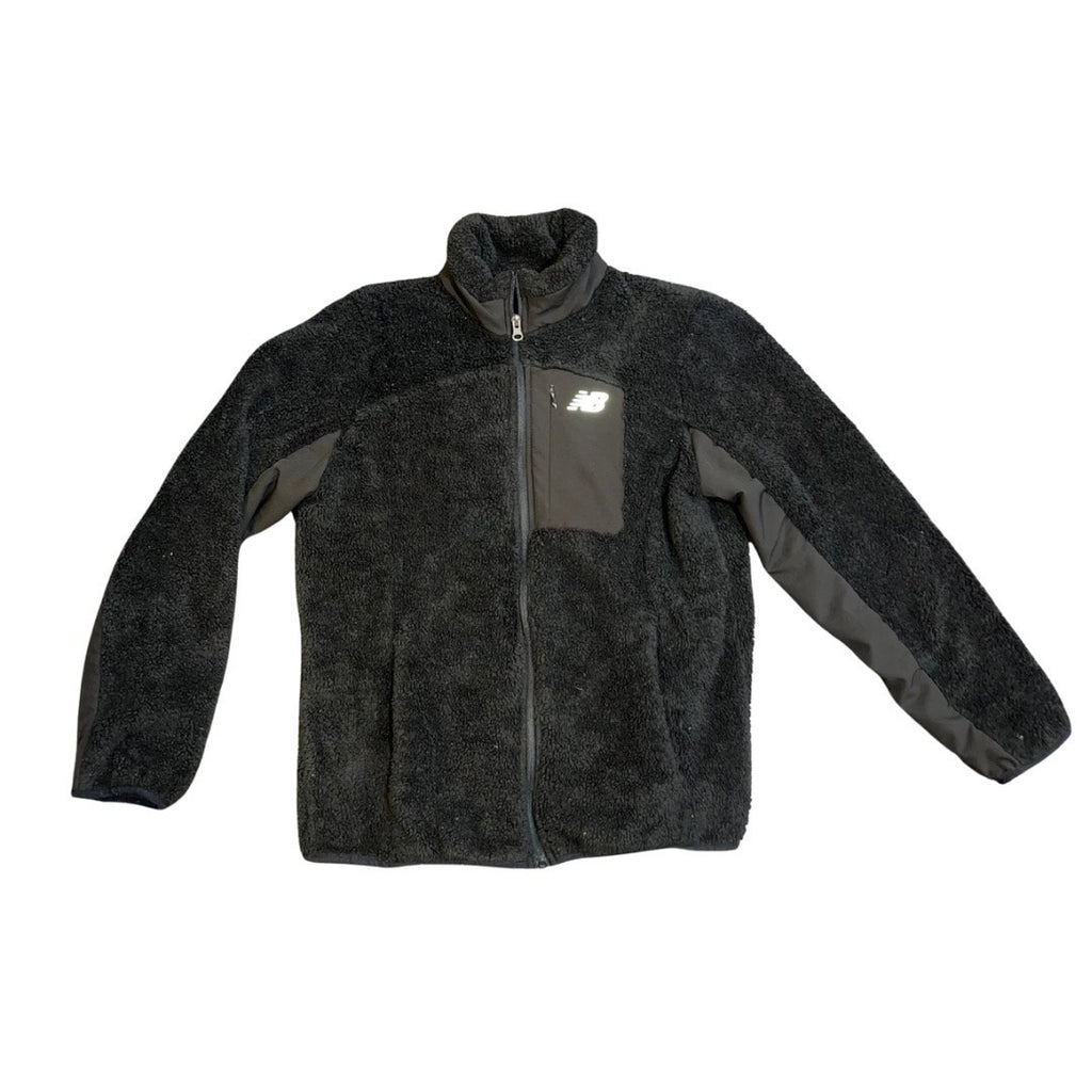 New Balance Womens Fleece Jacket Sherpa Size Small Athletic Fall Winter Cozy