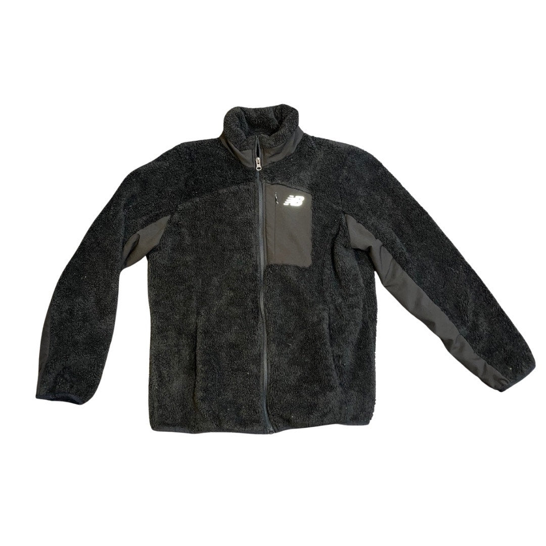 New Balance Womens Fleece Jacket Sherpa Size Small Athletic Fall Winter Cozy