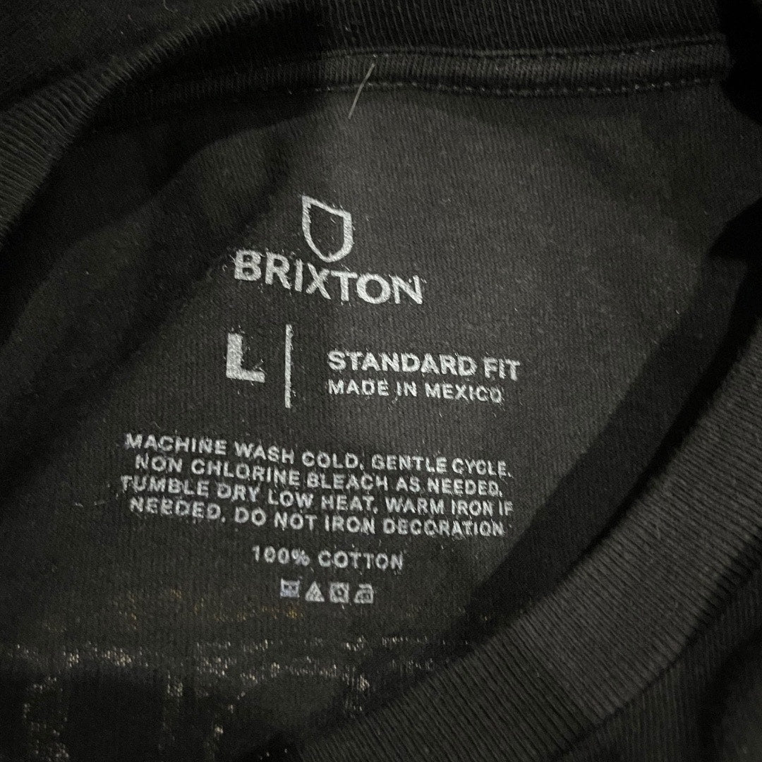 Brixton Bass brains Collab Standard T-Shirt 100 % Cotton Size Large NWT