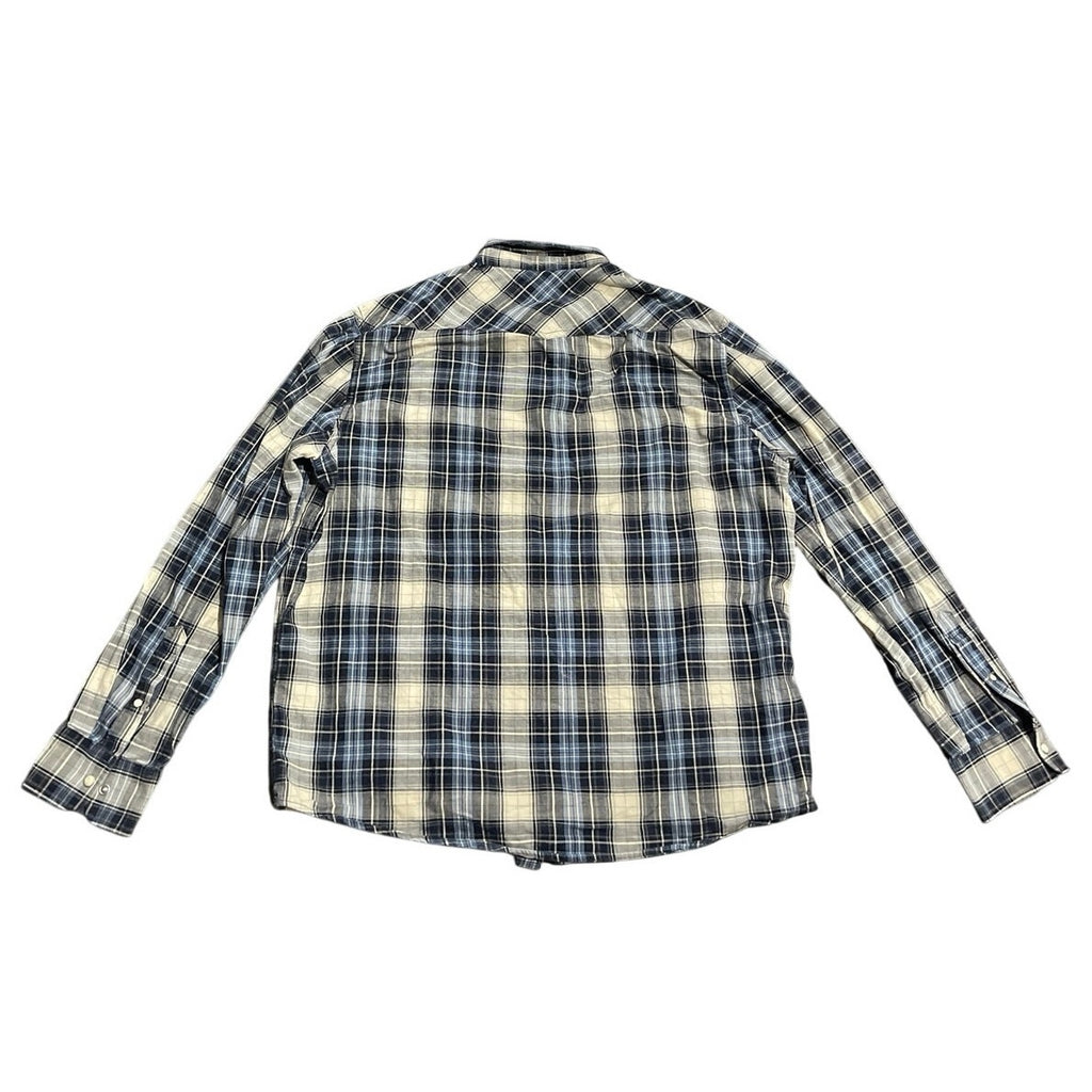 Flag & Anthem Long Sleeve Plaid Western Flannel Shirt XL Front Yolk Pearl Buttons