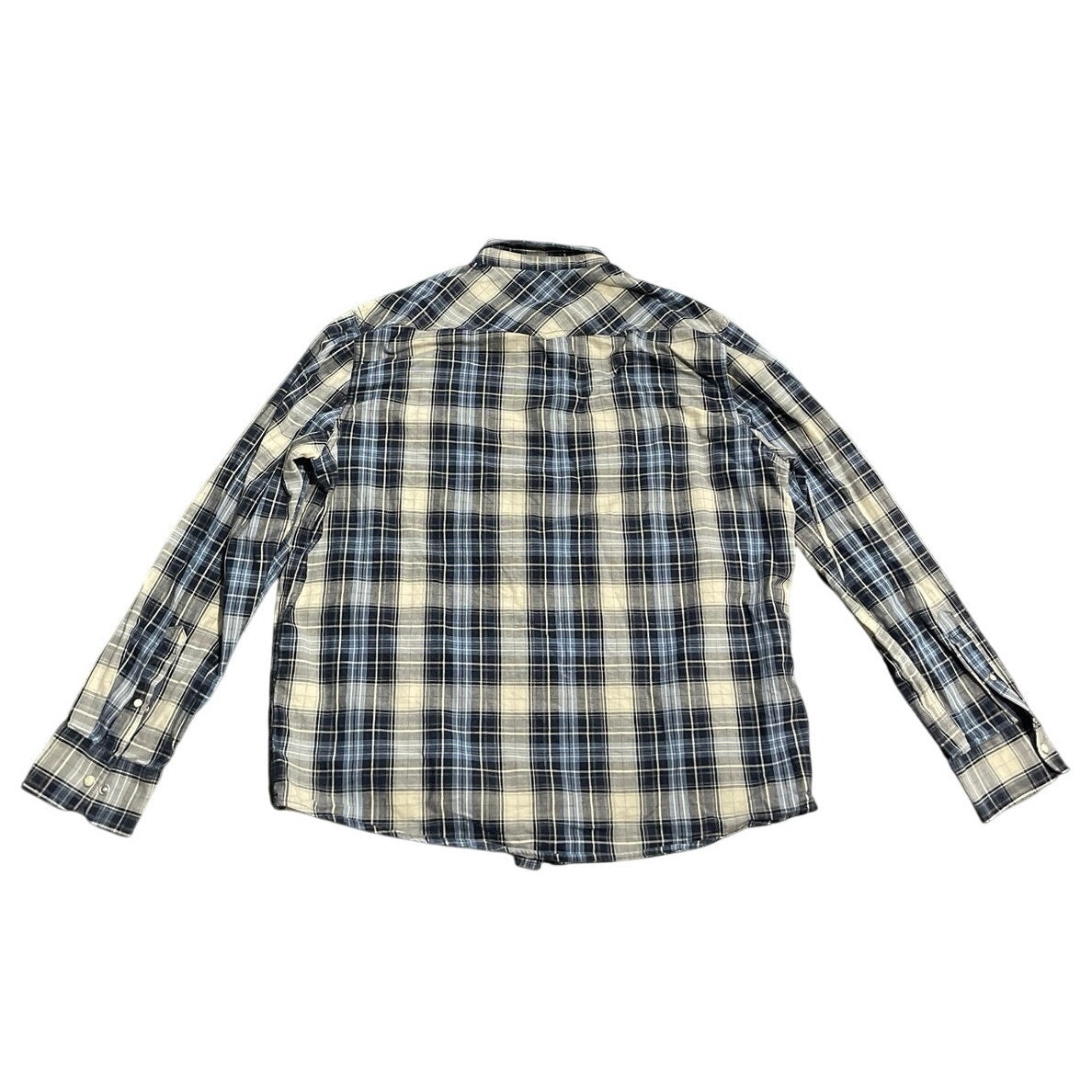 Flag & Anthem Long Sleeve Plaid Western Flannel Shirt XL Front Yolk Pearl Buttons