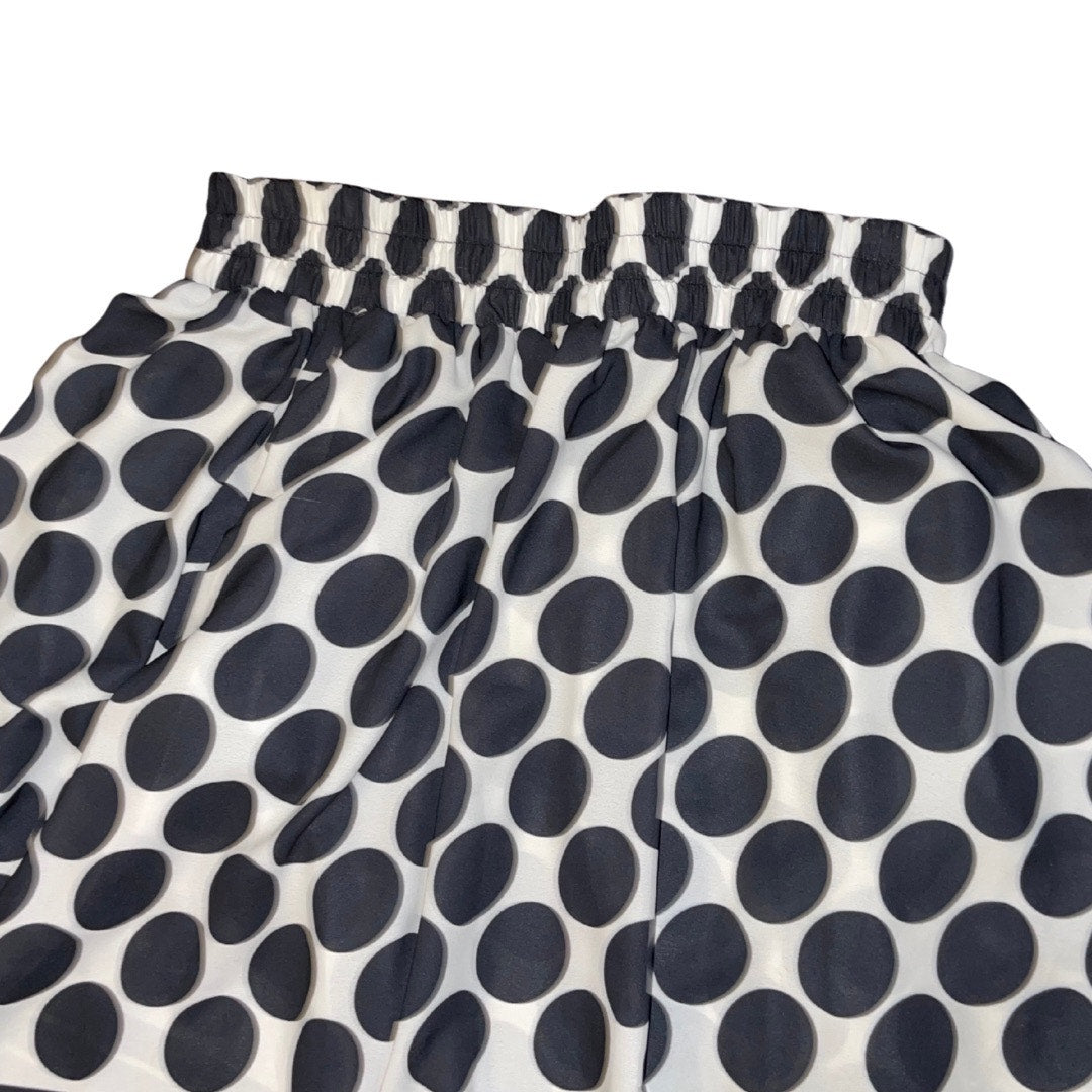 Polka Dot Abstract Maxi long Skirt Elastic Pull on Waist Size Small 90s