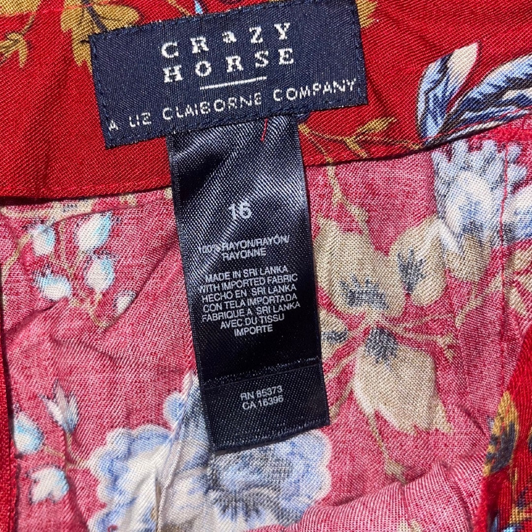 Vintage Crazy Horse Maxi Floral Skirt 90s Y2K Liz Claiborne Size 16 NWT