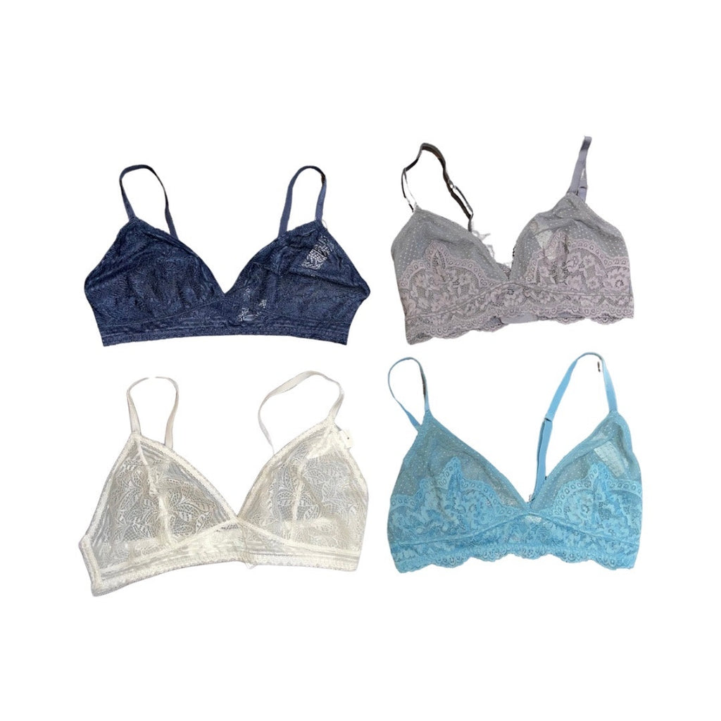 Haven Well Within Exquisite Lace Triangle Bundle Set up 4 Bralette SZ Large NWT